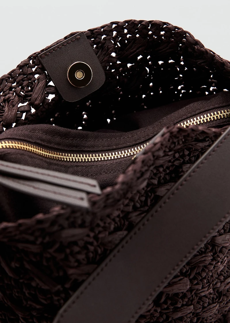 Natural fibre shoulder bag