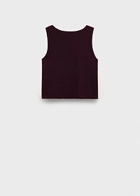 Fine ribbed knit top