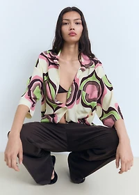 Geometric print blouse