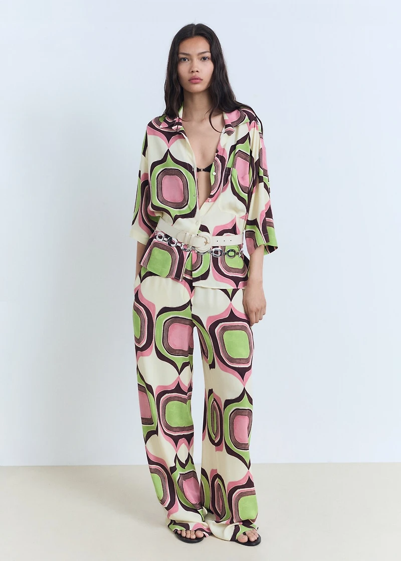 Geometric print blouse