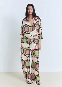 Geometric print blouse