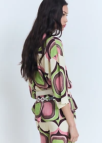 Geometric print blouse