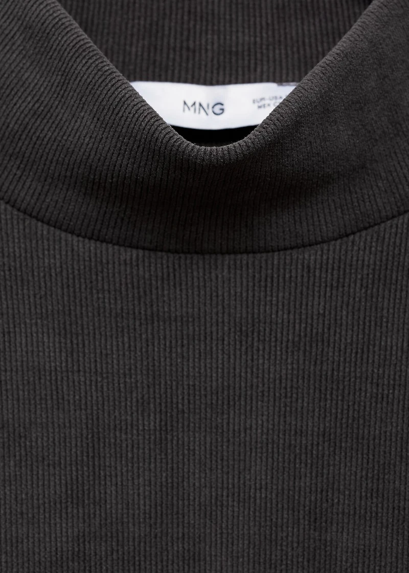 Corduroy sweatshirt with perkins neck