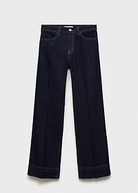 Wide leg mid-rise jeans