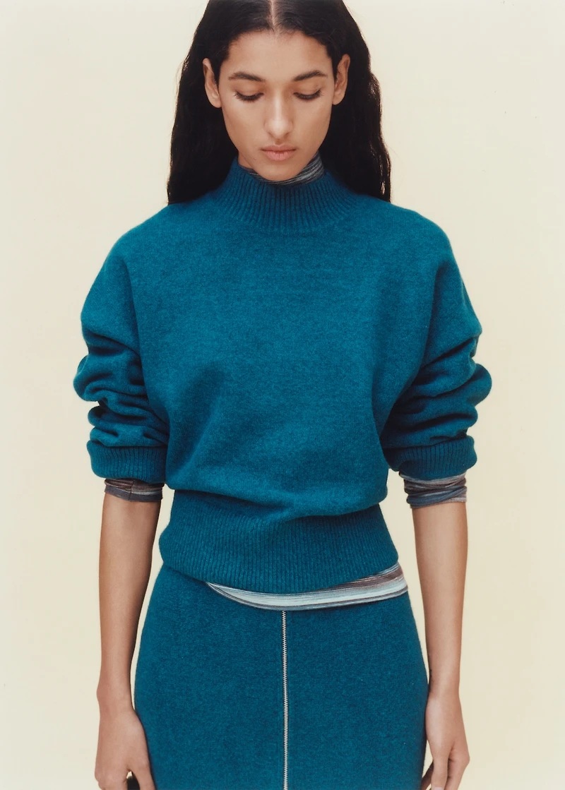 Perkins neck knitted sweater