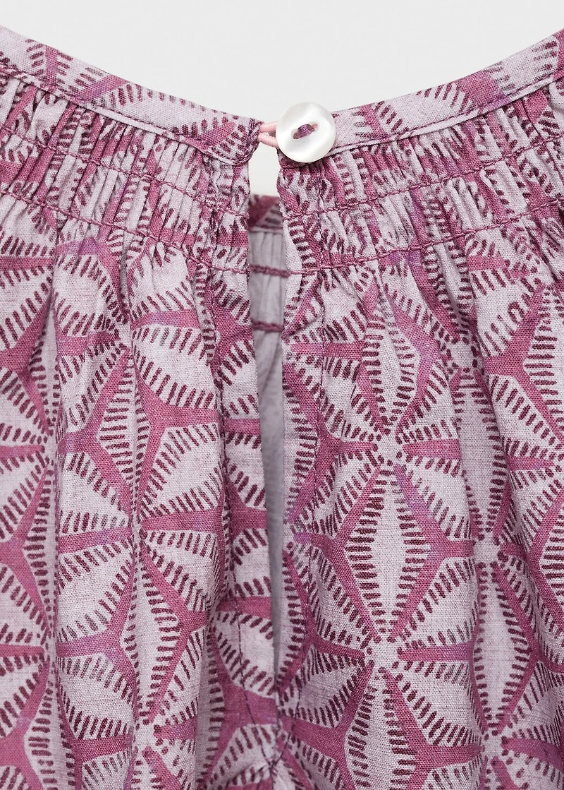 Printed cotton blouse