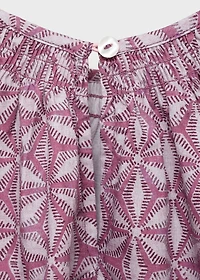 Printed cotton blouse