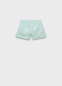 Striped drawstring swimsuit