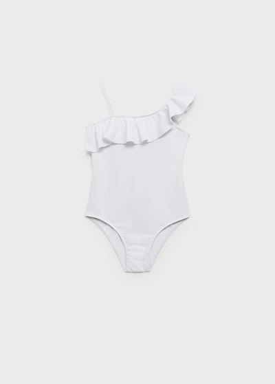 Asymmetric ruffle swimsuit