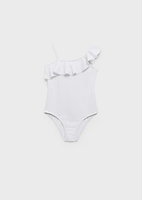 Asymmetric ruffle swimsuit