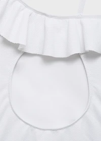 Asymmetric ruffle swimsuit