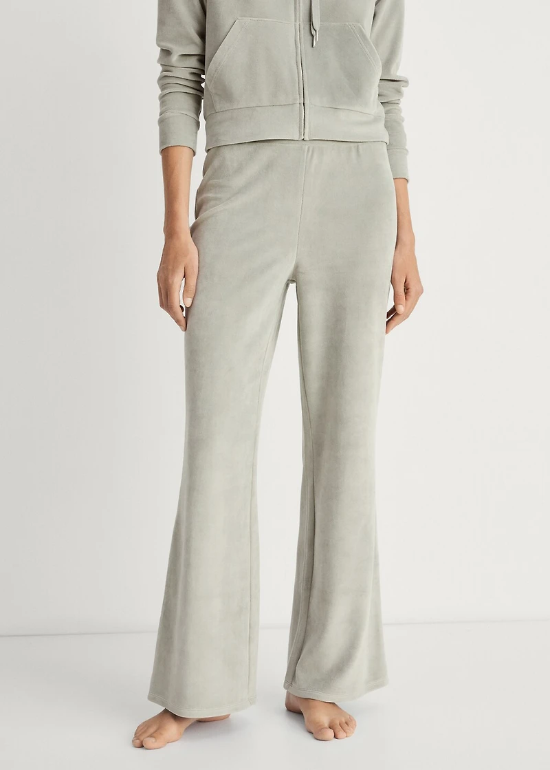 Soft-touch velour pants