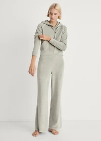 Soft-touch velour pants