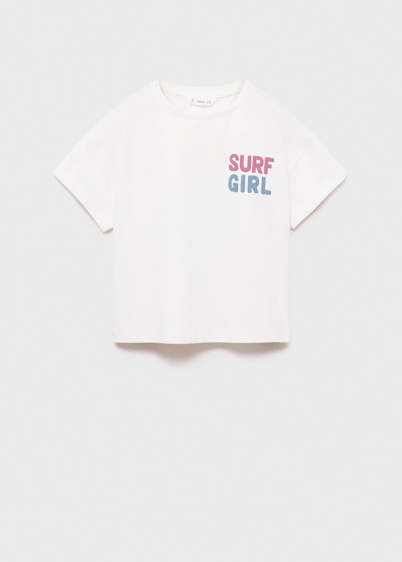 Embossed cotton t-shirt