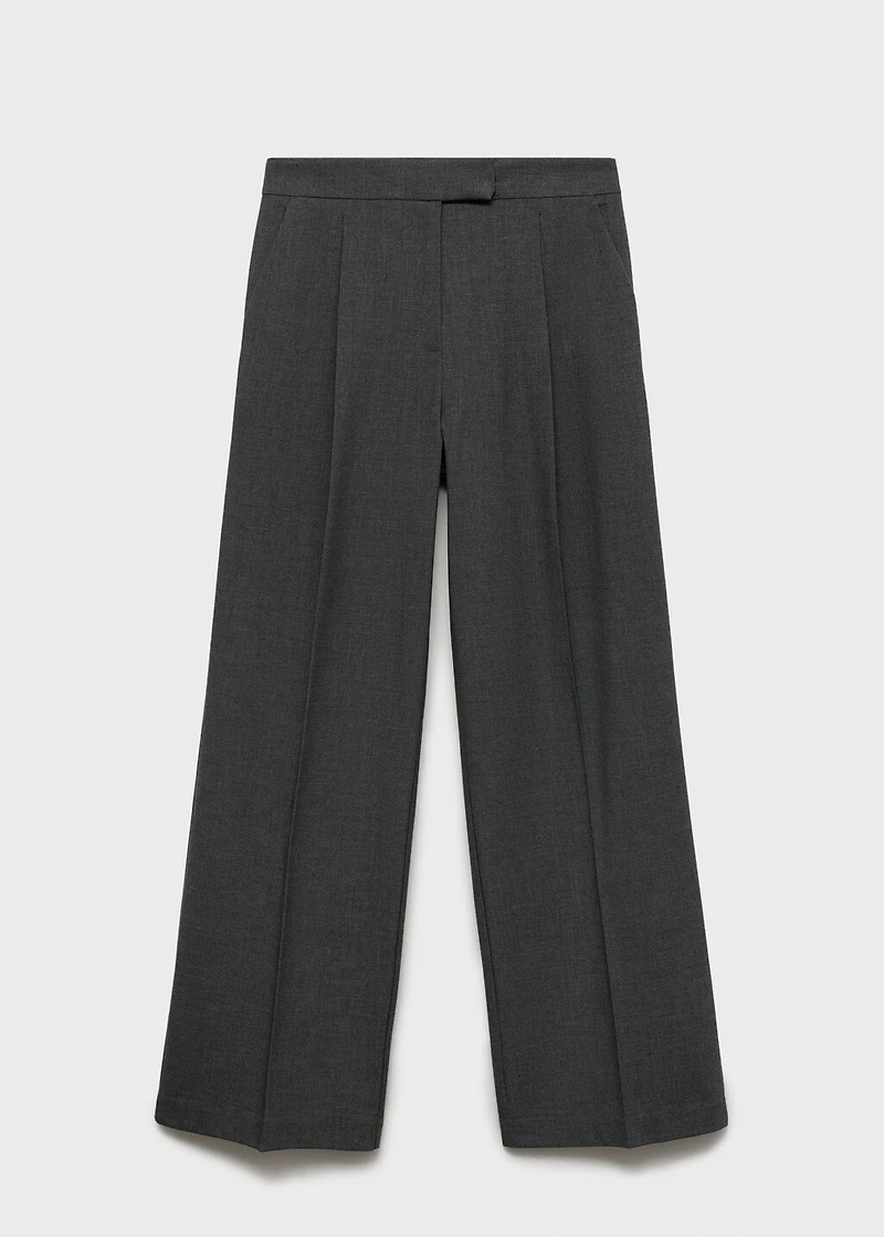 Straight-fit suit pants