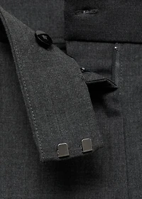 Straight-fit suit pants