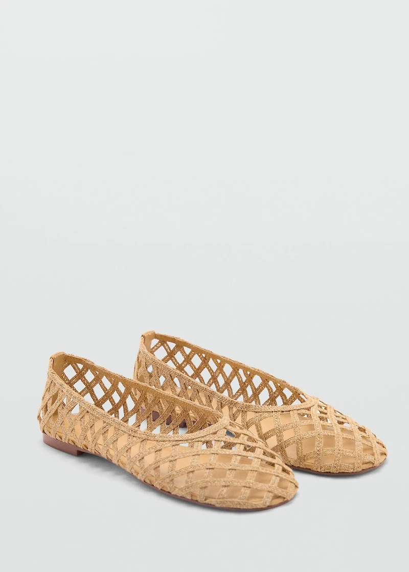 Natural fiber ballet flats