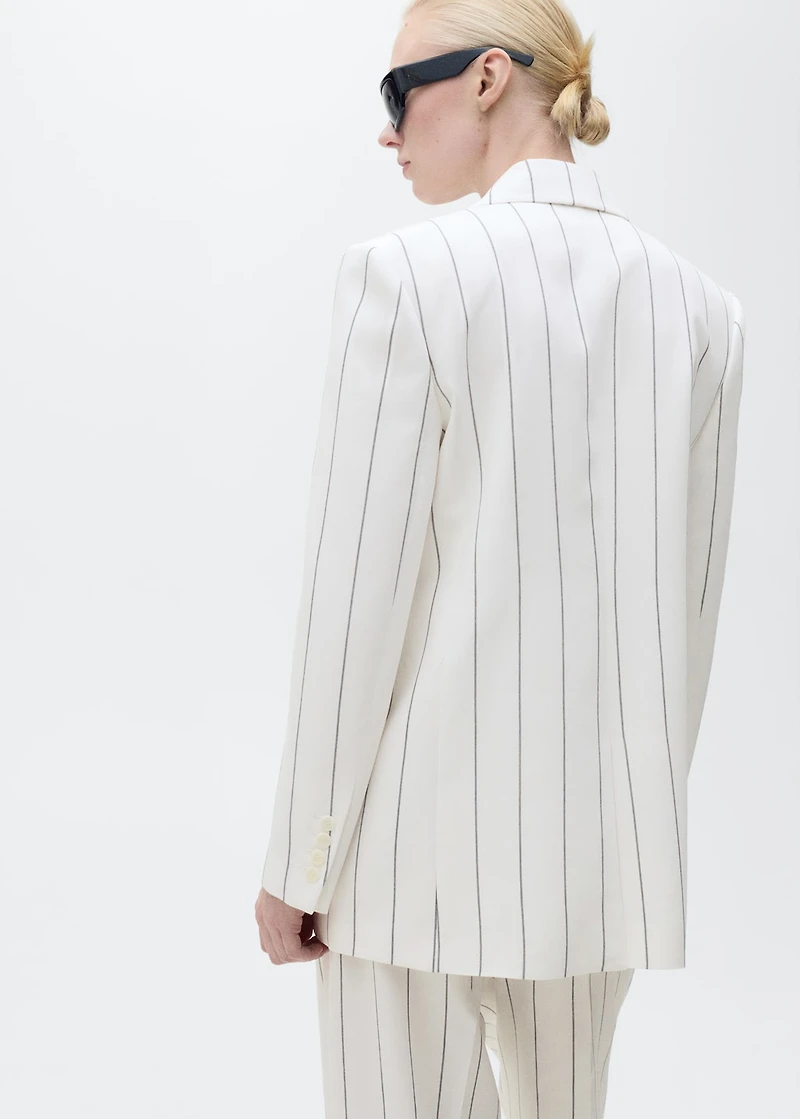 Pinstripe suit jacket