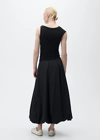 Asymmetrical top with metallic appliqué