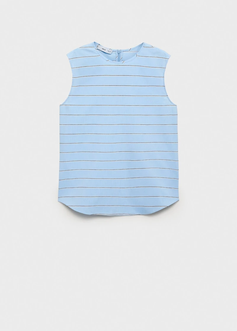 Striped cotton blouse