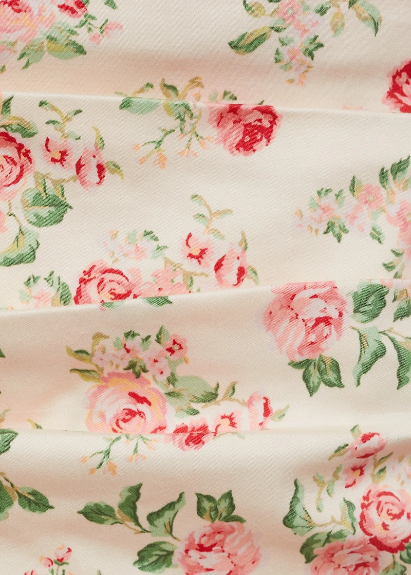 Strapless floral dress