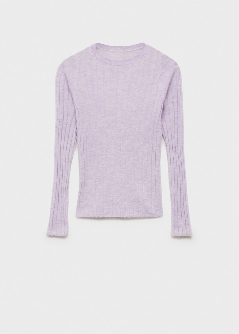 Ribbed round-neck sweater