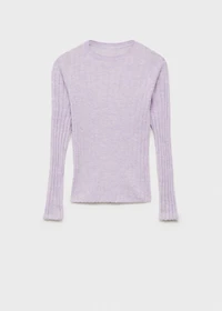 Ribbed round-neck sweater