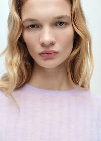 Ribbed round-neck sweater