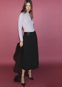 Ribbed round-neck sweater