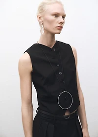 Wool-blend suit vest