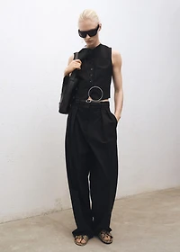 Wool-blend suit vest