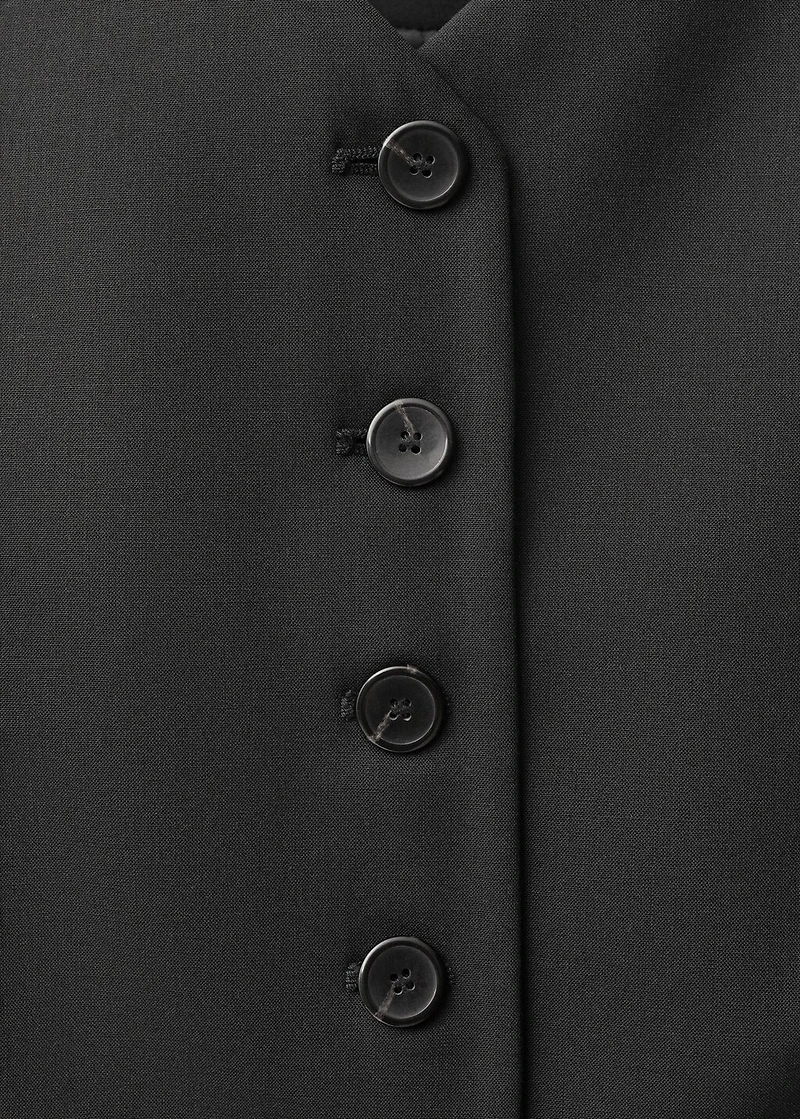 Wool-blend suit vest