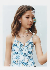 Tropical print swimsuit