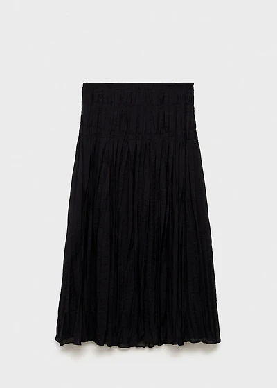 Gathered midi-skirt