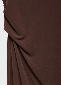 Draped dress with metallic detail