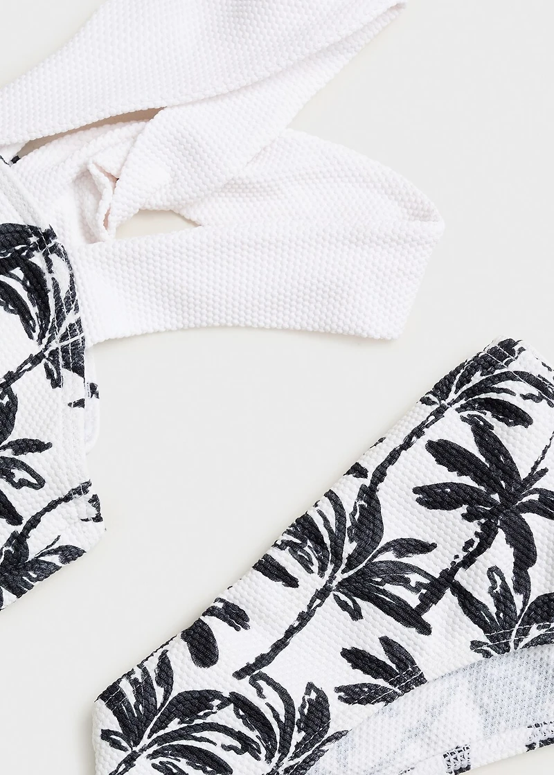 Palm-tree print bikini
