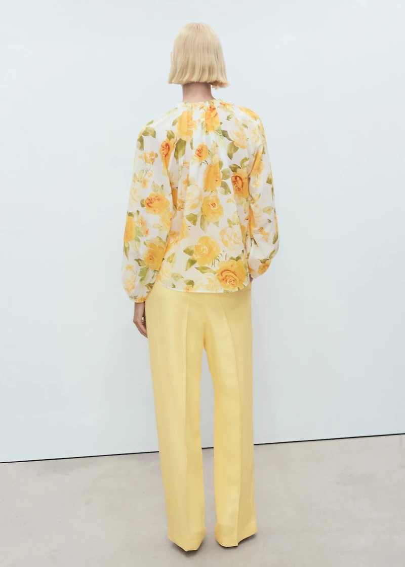 Floral cotton blouse