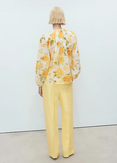 Floral cotton blouse