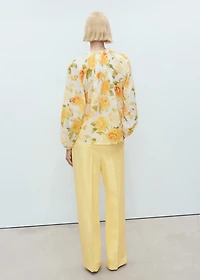 Floral cotton blouse