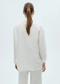 Wrinkled-effect suit blazer