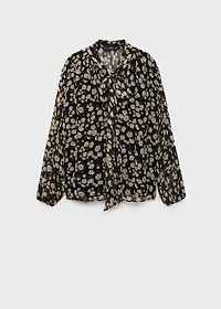 Floral tie blouse