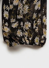 Floral tie blouse