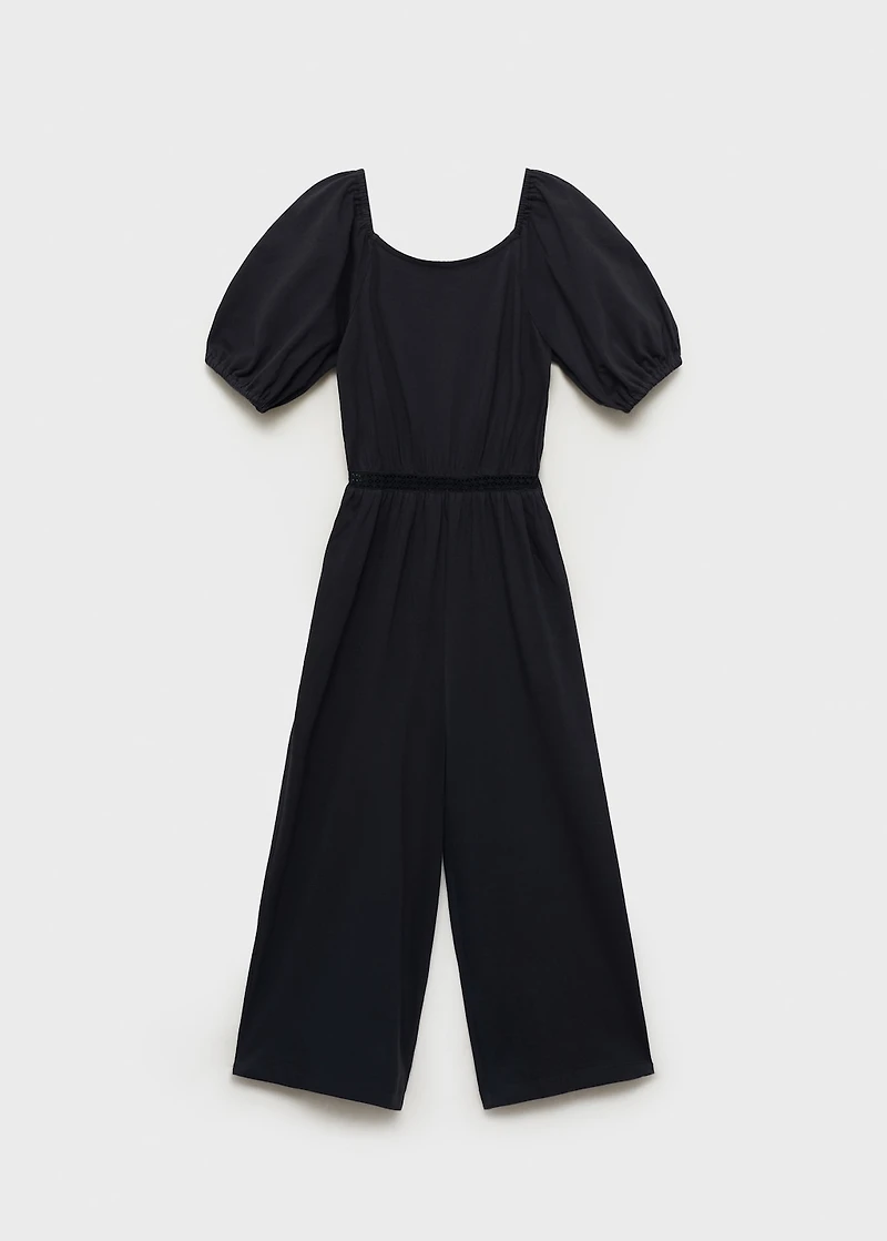 Long jumpsuit with back opening