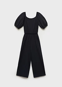 Long jumpsuit with back opening