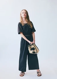 Long jumpsuit with back opening