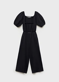 Long jumpsuit with back opening