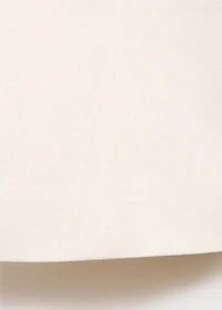 Linen-blend top with bow