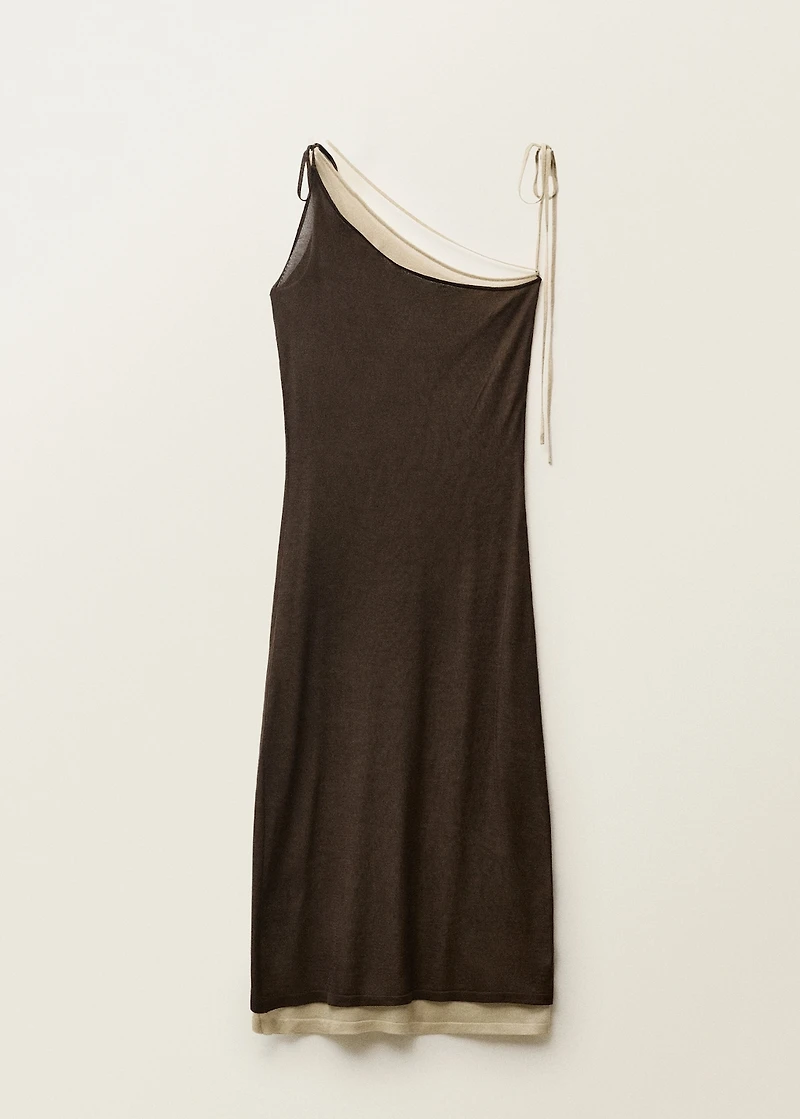 Combined lyocell knitted dress