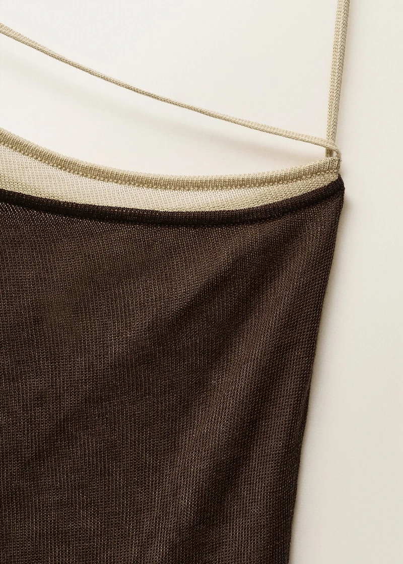 Combined lyocell knitted dress