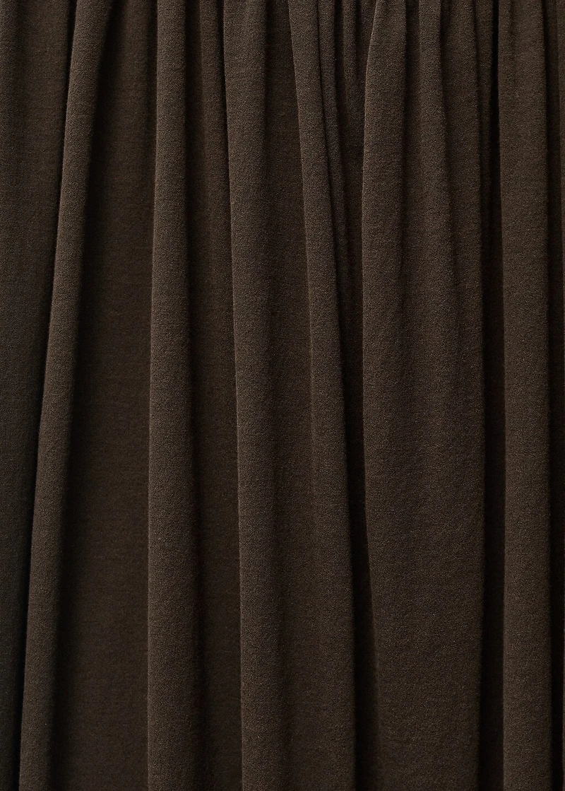 Semi-transparent dress with puffed hem